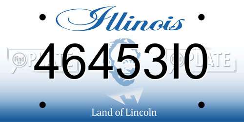 46453I0 Illinois License Plate