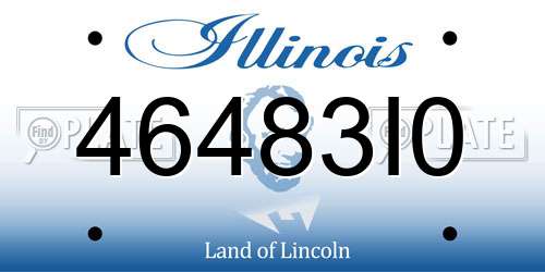 46483I0 Illinois License Plate