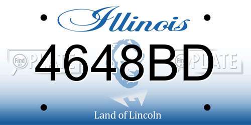 4648BD Illinois License Plate