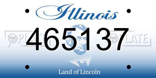 465137 Illinois License Plate