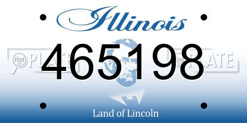 465198 Illinois License Plate