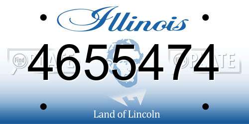4655474 Illinois License Plate