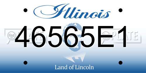 46565E1 Illinois License Plate