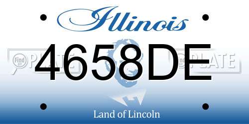 4658DE Illinois License Plate