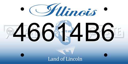 46614B6 Illinois License Plate