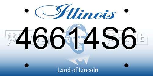 46614S6 Illinois License Plate