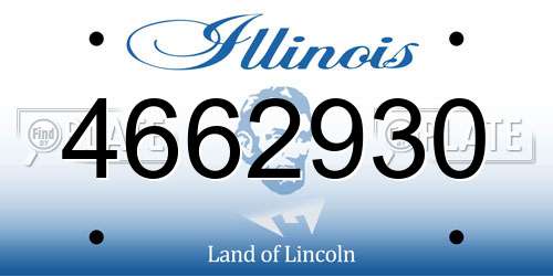 4662930 Illinois License Plate