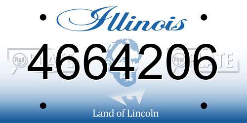 4664206 Illinois License Plate