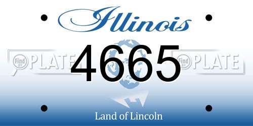 4665 Illinois License Plate
