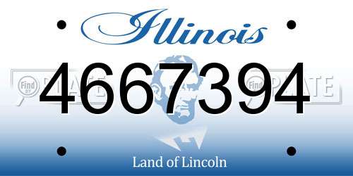 4667394 Illinois License Plate