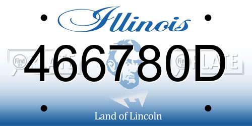 466780D Illinois License Plate