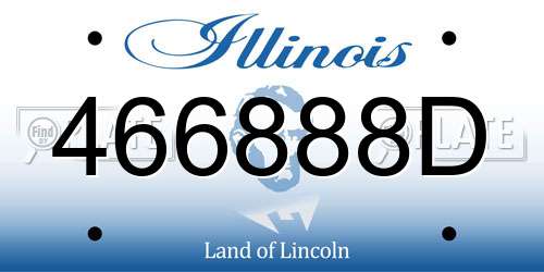 466888D Illinois License Plate