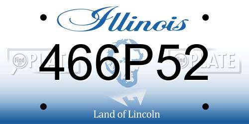 466P52 Illinois License Plate