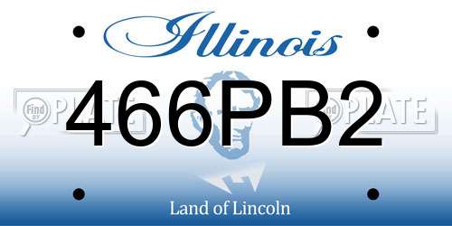 466PB2 Illinois License Plate