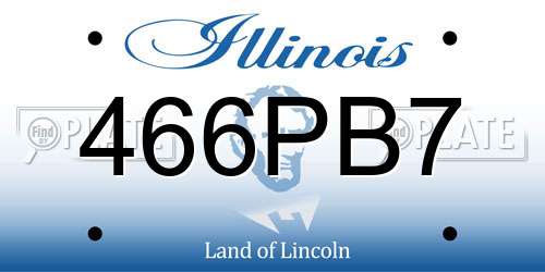 466PB7 Illinois License Plate