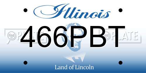 466PBT Illinois License Plate