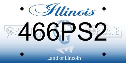 466PS2 Illinois License Plate