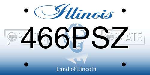 466PSZ Illinois License Plate