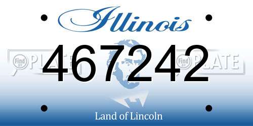 467242 Illinois License Plate