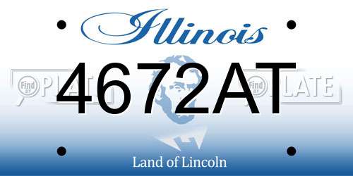 4672AT Illinois License Plate