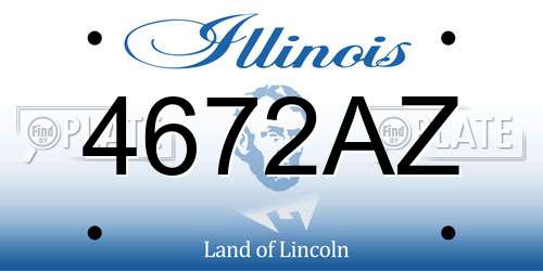 4672AZ Illinois License Plate