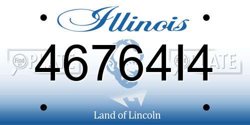 46764I4 Illinois License Plate