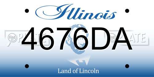 4676DA Illinois License Plate