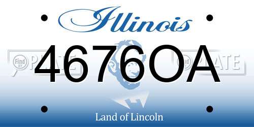 4676OA Illinois License Plate