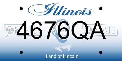 4676QA Illinois License Plate