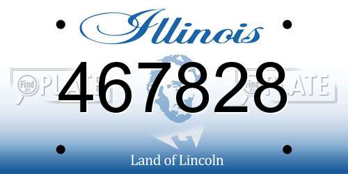 467828 Illinois License Plate