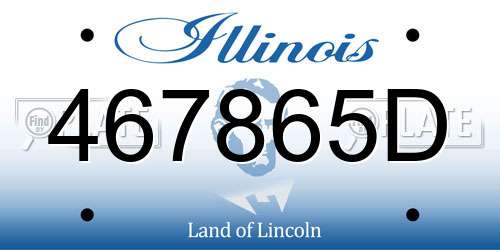 467865D Illinois License Plate