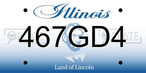 467GD4 Illinois License Plate