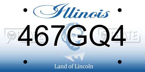 467GQ4 Illinois License Plate