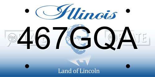 467GQA Illinois License Plate