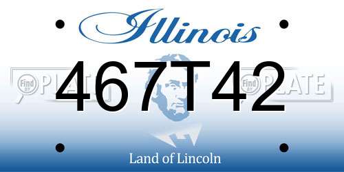467T42 Illinois License Plate