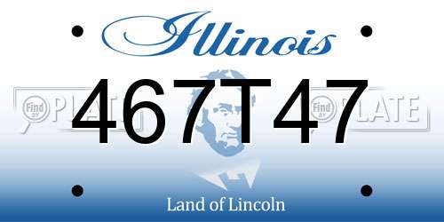 467T47 Illinois License Plate