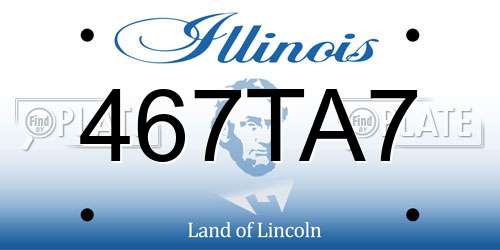 467TA7 Illinois License Plate