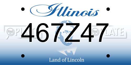467Z47 Illinois License Plate