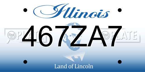 467ZA7 Illinois License Plate