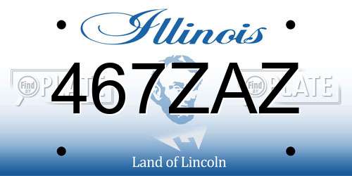 467ZAZ Illinois License Plate