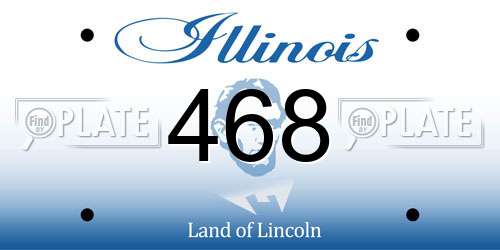 468 Illinois License Plate