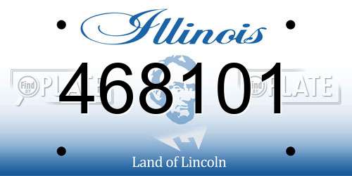 468101 Illinois License Plate