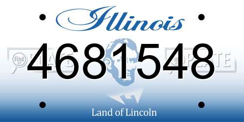 4681548 Illinois License Plate