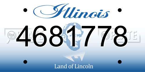4681778 Illinois License Plate