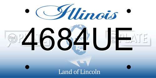 4684UE Illinois License Plate