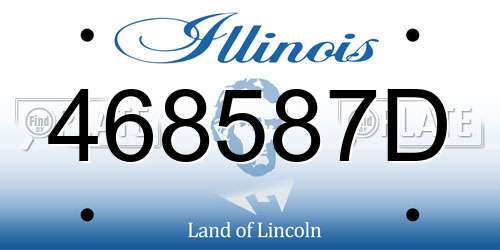 468587D Illinois License Plate