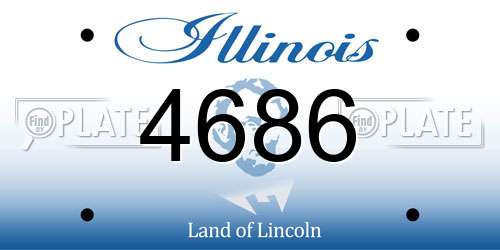 4686 Illinois License Plate
