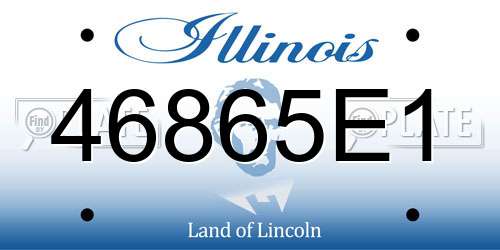 46865E1 Illinois License Plate