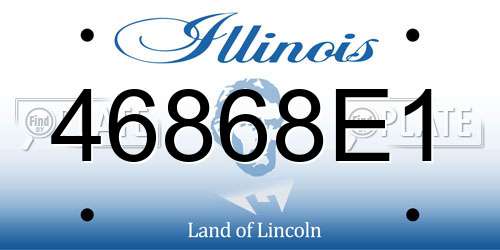 46868E1 Illinois License Plate