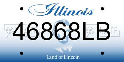 46868LB Illinois License Plate